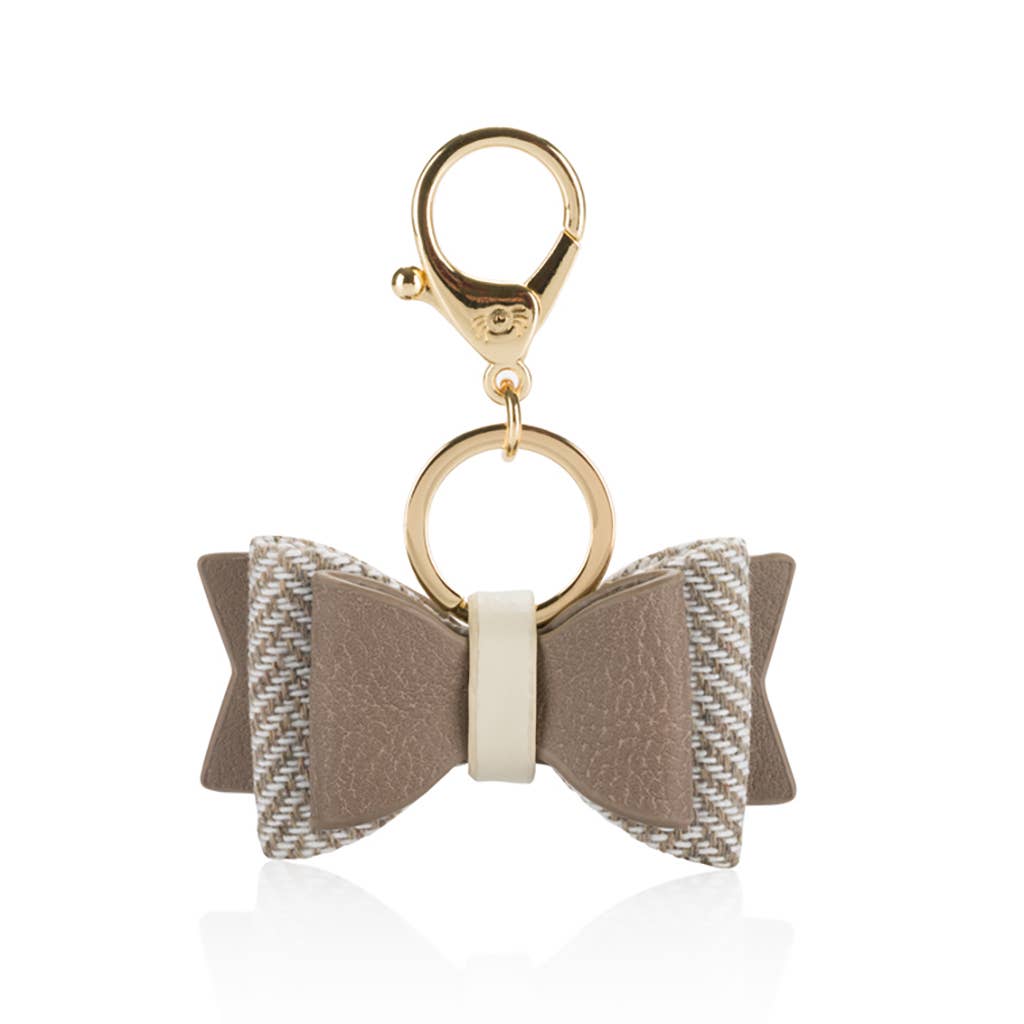 Boss Bow™ Keychain Charm: Coffee & Cream