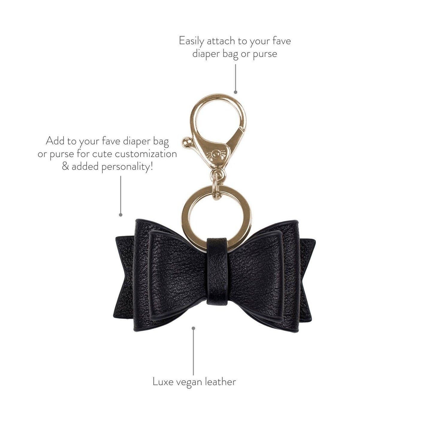 Boss Bow™ Keychain Charm: Coffee & Cream