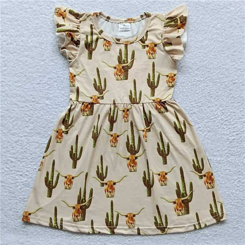 Baby Girls Cactus Cow Pearl Dresses 240531: 2T