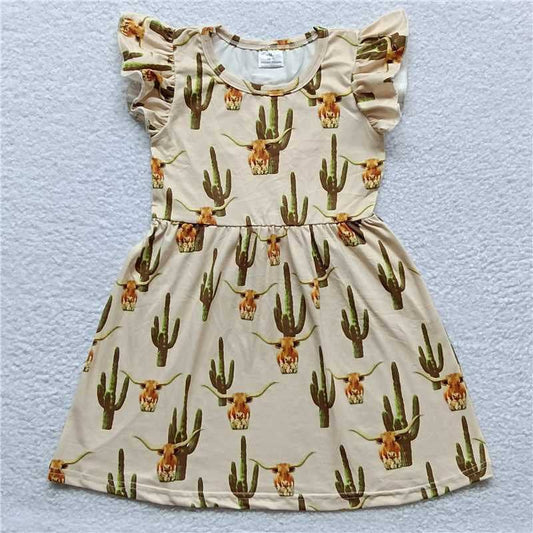 Baby Girls Cactus Cow Pearl Dresses 240531: 2T